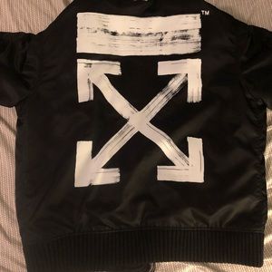 Off White black bomber jacket — Virgil Abloh